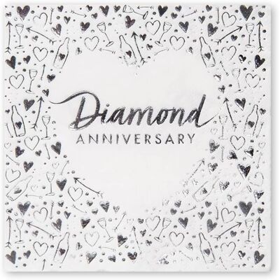Creative Labs 16 Diamond Silver Paper Napkins - Paper Napkins Creative Labs 16 Diamond Silver Paper Napkins - Paper Napkins