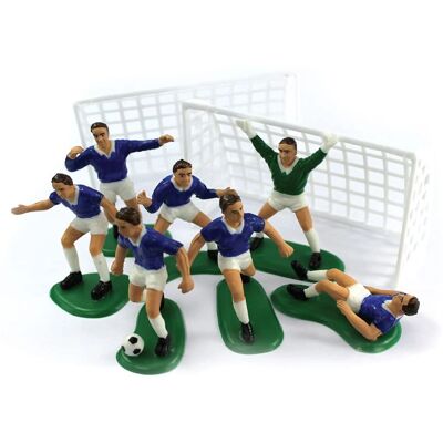 Topper de Gâteau de Fête Créatif Non Marqué - Ensemble de Joueurs de Football Bleus - Gamme d'Anniversaires de Football - Publicité Topper de Gâteau de Fête Créatif Non Marqué - Ensemble de Joueurs de Football Bleus - Gamme d'Anniversaires de Football - Publicité
