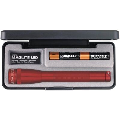 Maglite AA LED torch - 127 lumens - 156m beam - gift box red Maglite AA LED torch - 127 lumens - 156m beam - gift box red