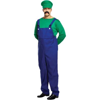 Henbrandt Grüner Mario & Luigi Super Handwerker Kostüm - M/L Henbrandt Grüner Mario & Luigi Super Handwerker Kostüm - M/L