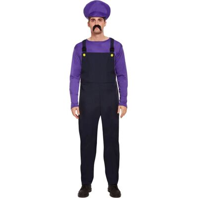 Fantasia Waluigi de Orçamento do Super Mario - Crianças & Adultos Fantasia Waluigi de Orçamento do Super Mario - Crianças & Adultos