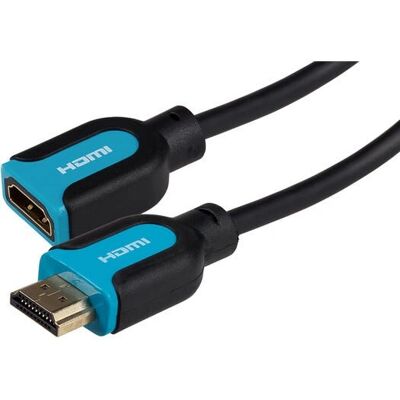 Maplin Maplin MAVHDA03-015 HDMI-kabel - 1,5m, Svart/Blå, 4K, HighSpeed Maplin Maplin MAVHDA03-015 HDMI-kabel - 1,5m, Svart/Blå, 4K, HighSpeed
