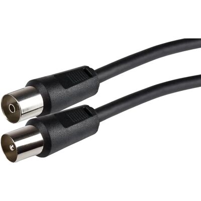 Maplin MAVTV004 coaxkabel 5 m F-type Zwart - Coaxkabel Maplin MAVTV004 coaxkabel 5 m F-type Zwart - Coaxkabel