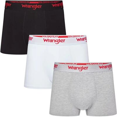 Wrangler 3-Pack Tasker Boxers - Svart/Vit/Grå - Boxers Wrangler 3-Pack Tasker Boxers - Svart/Vit/Grå - Boxers