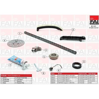 FAI AutoParts TCK48 - Sprockets Chain Kit for SMART FAI AutoParts TCK48 - Sprockets Chain Kit for SMART