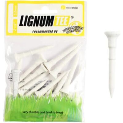 Lignum Tees Lignum Tee 2 1/8 Pack de 16 Blancs - Golf Tees - Publicité Lignum Tees Lignum Tee 2 1/8 Pack de 16 Blancs - Golf Tees - Publicité