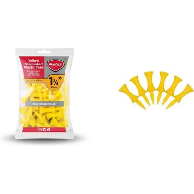 Masters Kunststoff Graduate Golf Tees - 30 Gelb Masters Kunststoff Graduate Golf Tees - 30 Gelb