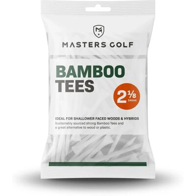 Masters Bambus 2 1/8 Weiße Tees - Golf Tees Masters Bambus 2 1/8 Weiße Tees - Golf Tees