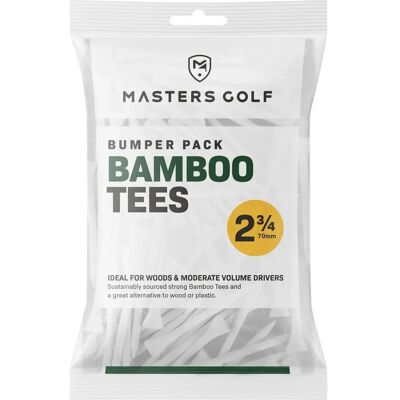 Masters Bambus 2 3/4 Natürliche Tees Bumper Pack 110 Weiß - Golf Tees Masters Bambus 2 3/4 Natürliche Tees Bumper Pack 110 Weiß - Golf Tees