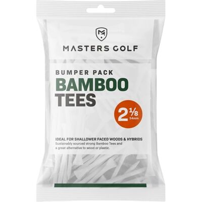Masters Bamboo 2 1/8 Tés Naturels - Golf Tees - Publicité Masters Bamboo 2 1/8 Tés Naturels - Golf Tees - Publicité