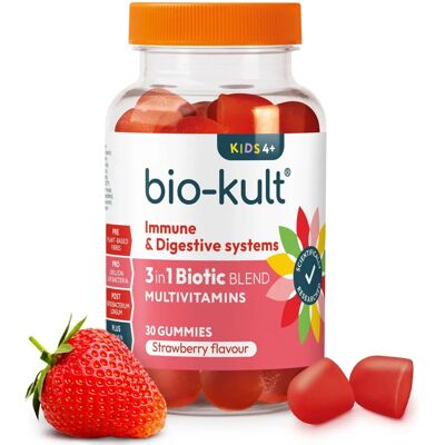 Bio-Kult 3-in-1 Biotic Blend Gummies - Strawberry - 30 Bio-Kult 3-in-1 Biotic Blend Gummies - Strawberry - 30