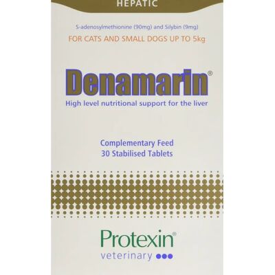 Protexin Denamarin Liver Supplement - 90mg Tablets for Dogs & Cats, Pack of 30 Protexin Denamarin Liver Supplement - 90mg Tablets for Dogs & Cats, Pack of 30