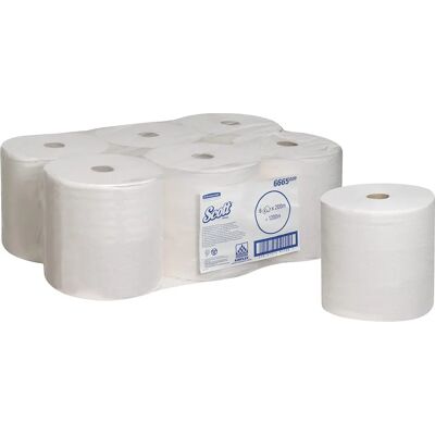 Toallas de papel blancas Scott Performance - 6 rollos Toallas de papel blancas Scott Performance - 6 rollos