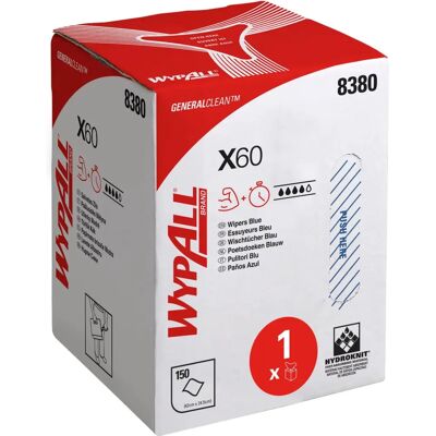 Kimberly Clark 8380 Lingettes de nettoyage bleues Hydroknit - Lingettes de nettoyage - Publicité Kimberly Clark 8380 Lingettes de nettoyage bleues Hydroknit - Lingettes de nettoyage - Publicité