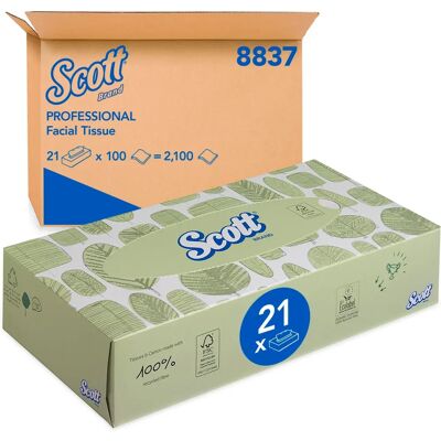 Kimberly Clark Scott Ansiktsservetter - Vitt 2-lagers Kimberly Clark Scott Ansiktsservetter - Vitt 2-lagers