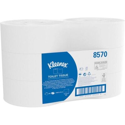 Papier toilette Kleenex 8570 - 2 épaisseurs Blanc 190m - Publicité Papier toilette Kleenex 8570 - 2 épaisseurs Blanc 190m - Publicité