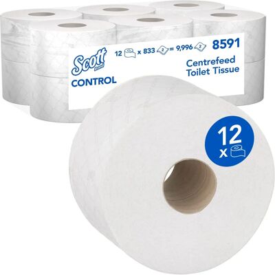 Scott Control Toilet Tissue - 833 Sheets Pack 12 Scott Control Toilet Tissue - 833 Sheets Pack 12