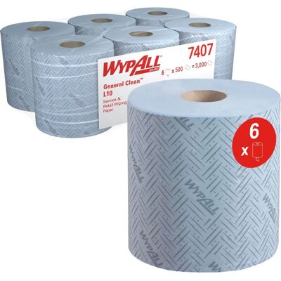Wypall L10 Blaue Kontrolle Zentralrolltuch - Reinigungstücher Wypall L10 Blaue Kontrolle Zentralrolltuch - Reinigungstücher