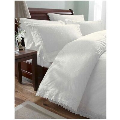 Balmoral - White Broderie Anglaise Double - Duvet Cover Set Balmoral - White Broderie Anglaise Double - Duvet Cover Set
