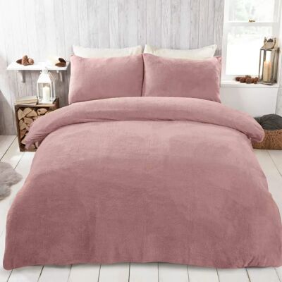 Brentfords Light Pink Teddy Duvet Set - Bedding Set Brentfords Light Pink Teddy Duvet Set - Bedding Set