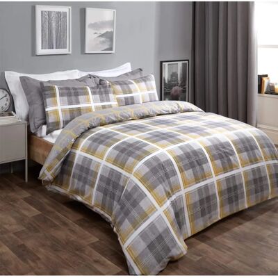 Dreamscene Denim Check Duvet Set - Reversible Bedding Dreamscene Denim Check Duvet Set - Reversible Bedding