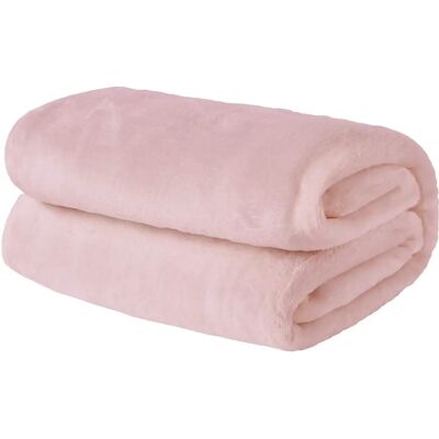 Brentfords - Ultra Soft Flannel Fleece Throw Blanket - Baby Pink - Throw Blanket Brentfords - Ultra Soft Flannel Fleece Throw Blanket - Baby Pink - Throw Blanket