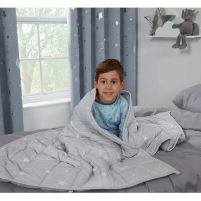 Dreamscene Star Teddy Fleece Weighted Blanket - Grey - 3kg Dreamscene Star Teddy Fleece Weighted Blanket - Grey - 3kg