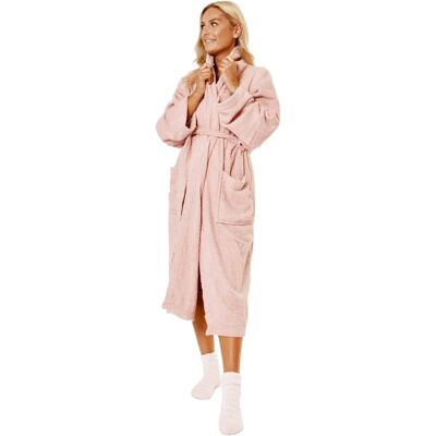 Brentfords Blush Pink Cotton Bath Robe - Bath Robe Brentfords Blush Pink Cotton Bath Robe - Bath Robe