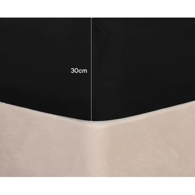Brentfords - Plain Dyed Non-Iron Fitted - Jet Black - Double - Bed Sheet Brentfords - Plain Dyed Non-Iron Fitted - Jet Black - Double - Bed Sheet