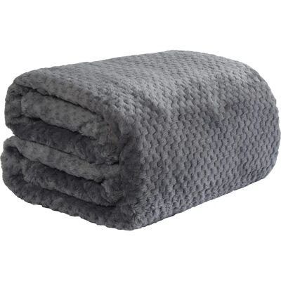 Dreamscene Luxury Waffle Throw - Charcoal - 125 x 150cm Dreamscene Luxury Waffle Throw - Charcoal - 125 x 150cm