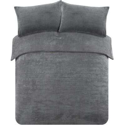 Brentfords Teddy Duvet Charcoal - Double Bedding Set Brentfords Teddy Duvet Charcoal - Double Bedding Set