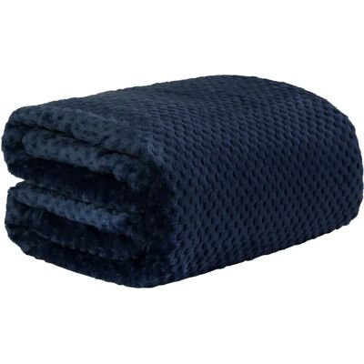 Dreamscene Luxury Waffle Throw - Navy - 150 x 200cm Dreamscene Luxury Waffle Throw - Navy - 150 x 200cm
