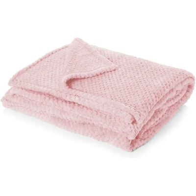 Dreamscene Luxury Waffle Throw - Blush Pink - 150 x 200cm Dreamscene Luxury Waffle Throw - Blush Pink - 150 x 200cm