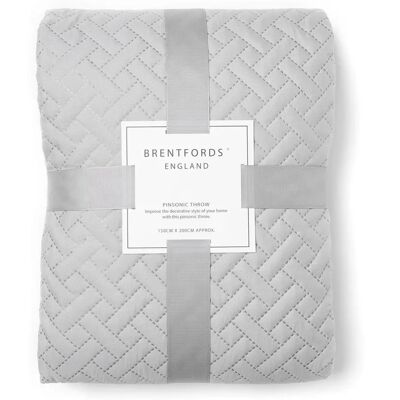 Brentfords - Geo Pinsonic - silver - 200x240cm - Bedspread Brentfords - Geo Pinsonic - silver - 200x240cm - Bedspread