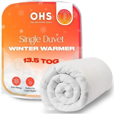 Brentfords - 13.5 Tog Duvet Quilt Summer AntiAllergy - White Brentfords - 13.5 Tog Duvet Quilt Summer AntiAllergy - White