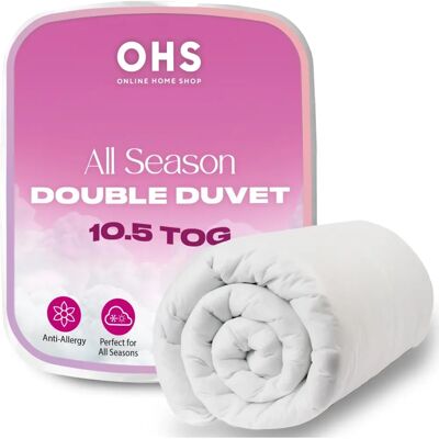 Brentfords - 10.5 Tog Duvet Summer AntiAllergy - White - Double - Duvet Brentfords - 10.5 Tog Duvet Summer AntiAllergy - White - Double - Duvet