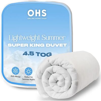 Brentfords - 4.5 Tog Duvet Summer - White - Super King - Duvet Brentfords - 4.5 Tog Duvet Summer - White - Super King - Duvet