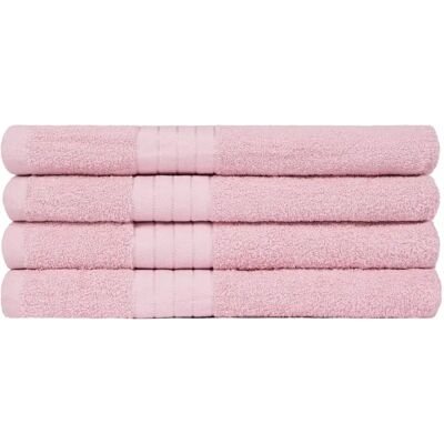 Brentfords 4 Pack 100% Cotton Bath Sheet Light Pink Brentfords 4 Pack 100% Cotton Bath Sheet Light Pink