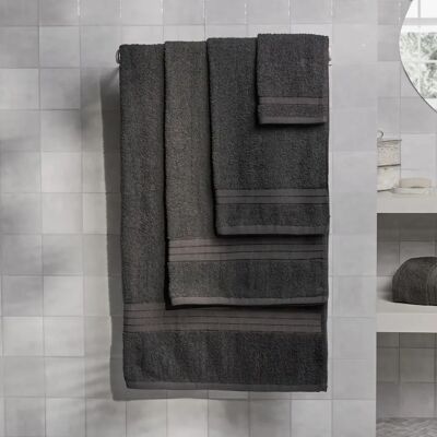 Brentfords - 100% Cotton Hand Towel - Charcoal - Pack 10 - Hand Towel Brentfords - 100% Cotton Hand Towel - Charcoal - Pack 10 - Hand Towel