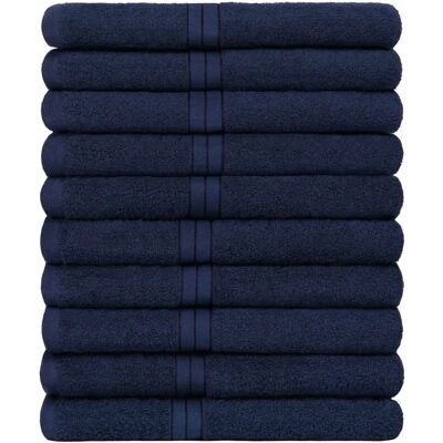 Brentfords - 10 Pack Cotton Hand Towel - Navy - Bath Towel Brentfords - 10 Pack Cotton Hand Towel - Navy - Bath Towel