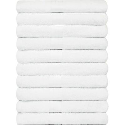 Brentfords - 100% Cotton Bath Towel - 10 Pack - White - Towel Brentfords - 100% Cotton Bath Towel - 10 Pack - White - Towel