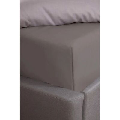 Highams - Plain Dyed Cotton Fitted - Grey - Bed Sheet Highams - Plain Dyed Cotton Fitted - Grey - Bed Sheet