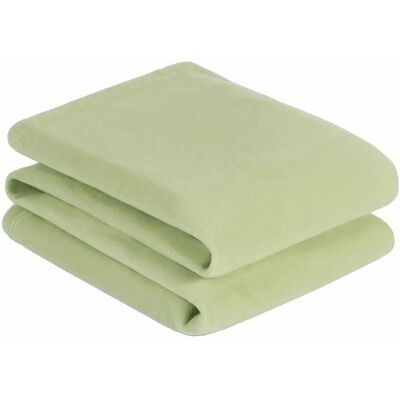 Dreamscene - Warm Plain Fleece Throw - Light Green Dreamscene - Warm Plain Fleece Throw - Light Green