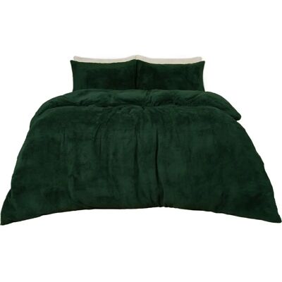 Brentfords Teddy Duvet Cover Set - Dark Green - Single Brentfords Teddy Duvet Cover Set - Dark Green - Single