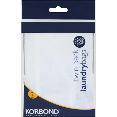 KORBOND Pack de deux sacs de lavage avec filet et fermeture - Protection des délicats KORBOND Pack de deux sacs de lavage avec filet et fermeture - Protection des délicats