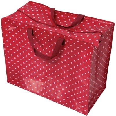 Grand Sac REX Rouge - Sac de Rangement avec Zip et Poignées - Publicité Grand Sac REX Rouge - Sac de Rangement avec Zip et Poignées - Publicité