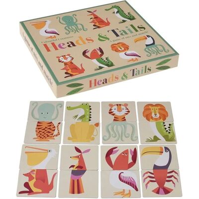 Rex London Colourful Creatures Heads & Tails Game - Game Rex London Colourful Creatures Heads & Tails Game - Game
