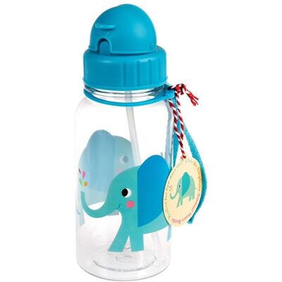 Rex London Elvis The Elephant Wiederverwendbare Wasserflasche - Blau/transparent - Wasserflasche Rex London Elvis The Elephant Wiederverwendbare Wasserflasche - Blau/transparent - Wasserflasche