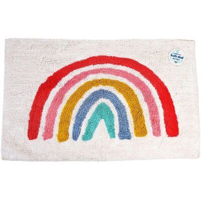 REX LONDON Arc-En-Ciel Baumwoll-Badematte - Regenbogen Muster Badteppich REX LONDON Arc-En-Ciel Baumwoll-Badematte - Regenbogen Muster Badteppich