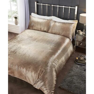 Rapport King Gold Velvet Duvet Cover Set - Bedding Rapport King Gold Velvet Duvet Cover Set - Bedding